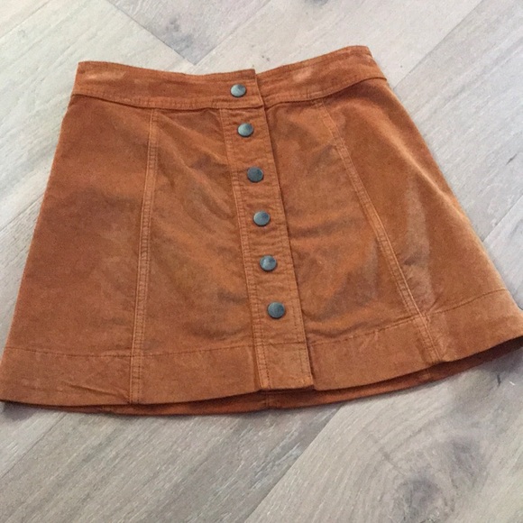 Madewell Metropolitan Button Skirt Size 00 - Picture 2 of 11
